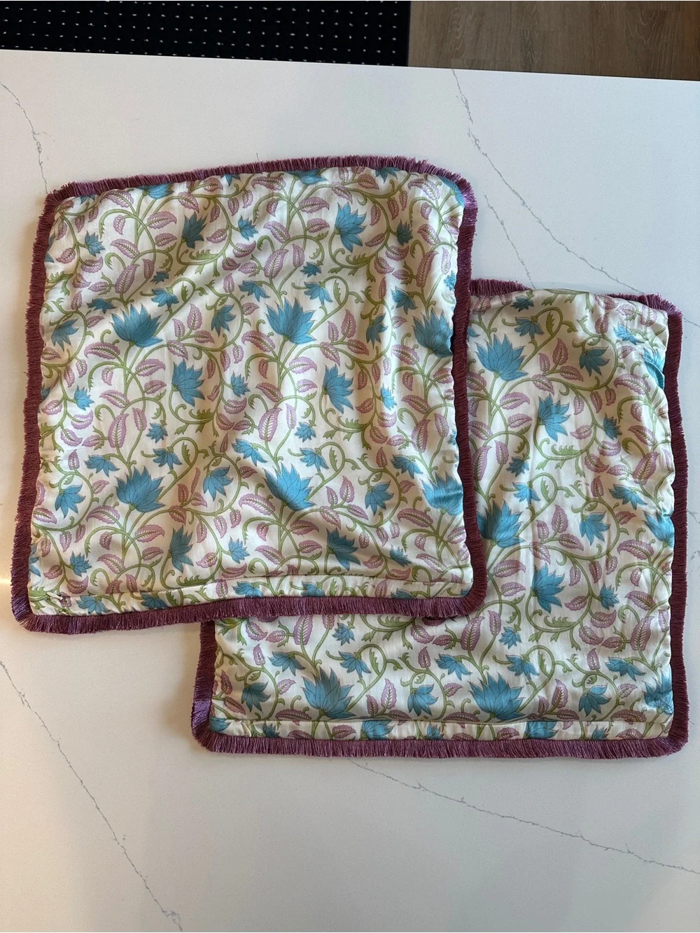 Anthropologie Silk Floral Throw Pillow Cover **READ Description**